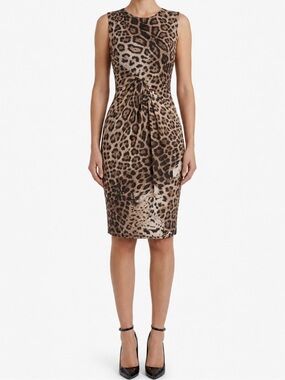 NWT Roberto Cavalli Leopard Print Mini Dress S